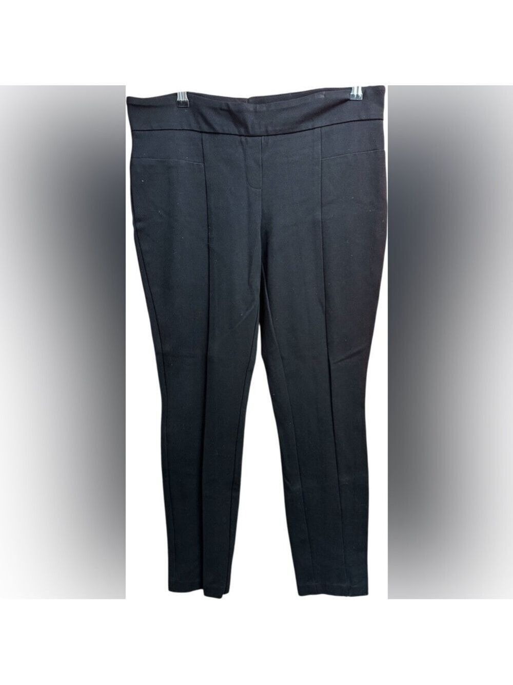 Hilary Radley Classic Black Pull On Ankle Length Pants - Picture 2 of 6